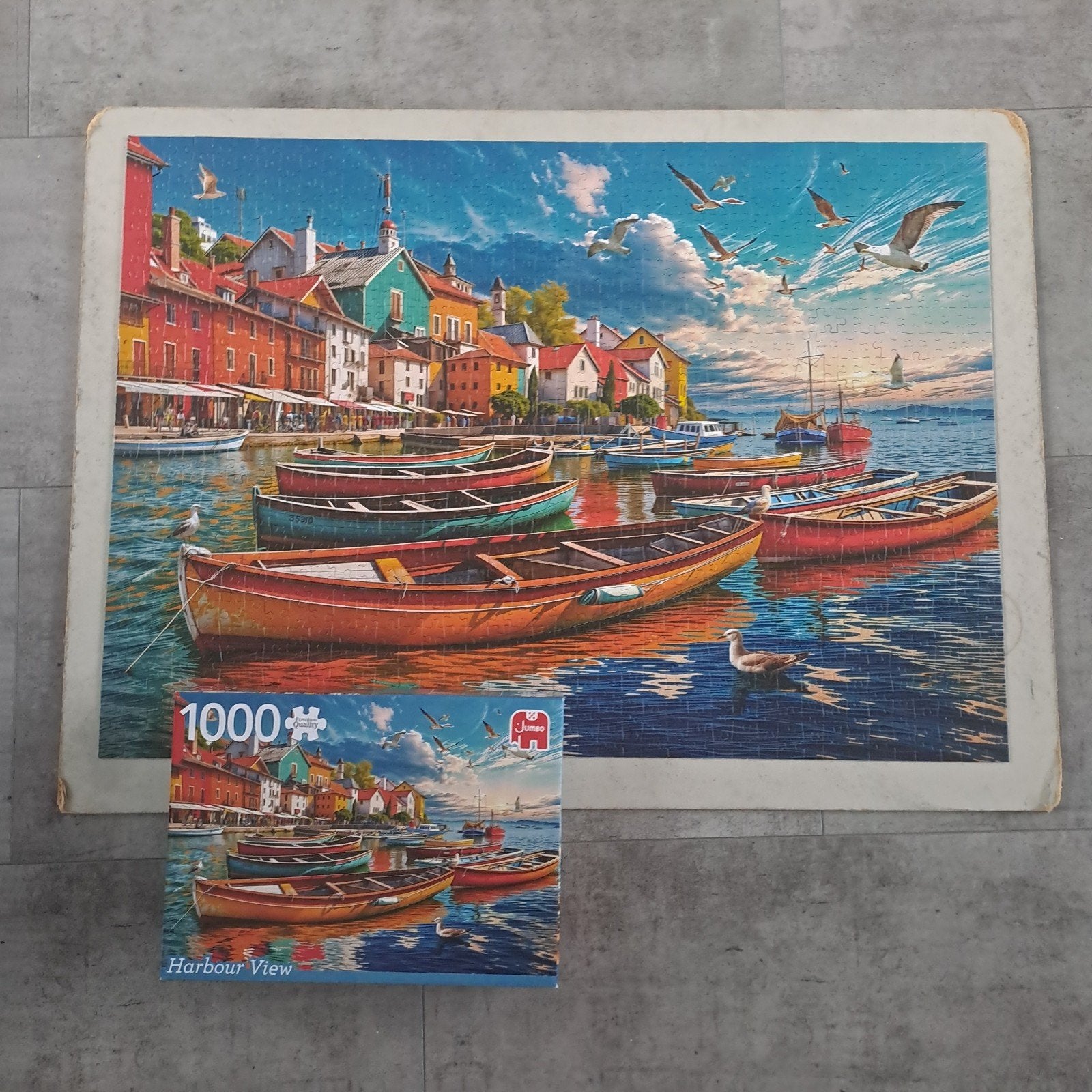 Puzzel 1000 stukjes, Jumbo  Harbour View, Ophalen of Verzenden, 500 t/m 1500 stukjes, Zo goed als nieuw, Legpuzzel