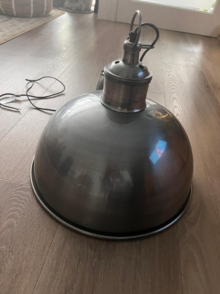 Te koop! Hanglamp Riviera Maison, Huis en Inrichting, Lampen | Hanglampen, Ophalen, Zo goed als nieuw, Metaal, Minder dan 50 cm