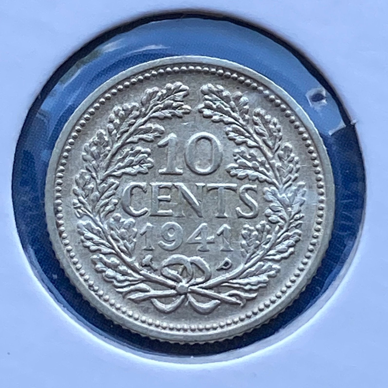 10 Cent / Dubbeltje Zilver uit 1941 Pp van Wilhelmina, Postzegels en Munten, Munten | Nederland, Verzenden, Zilver, 10 cent, Koningin Wilhelmina