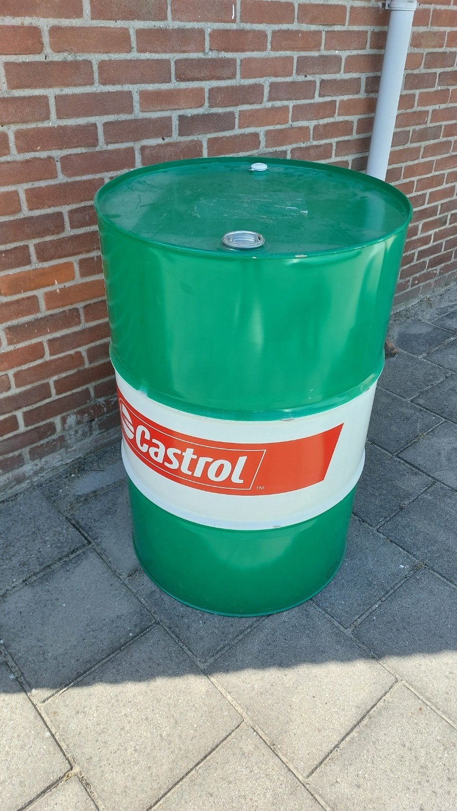 Oliedrum 208 liter, eventueel met houten haspelschijven, Ophalen, Gebruikt