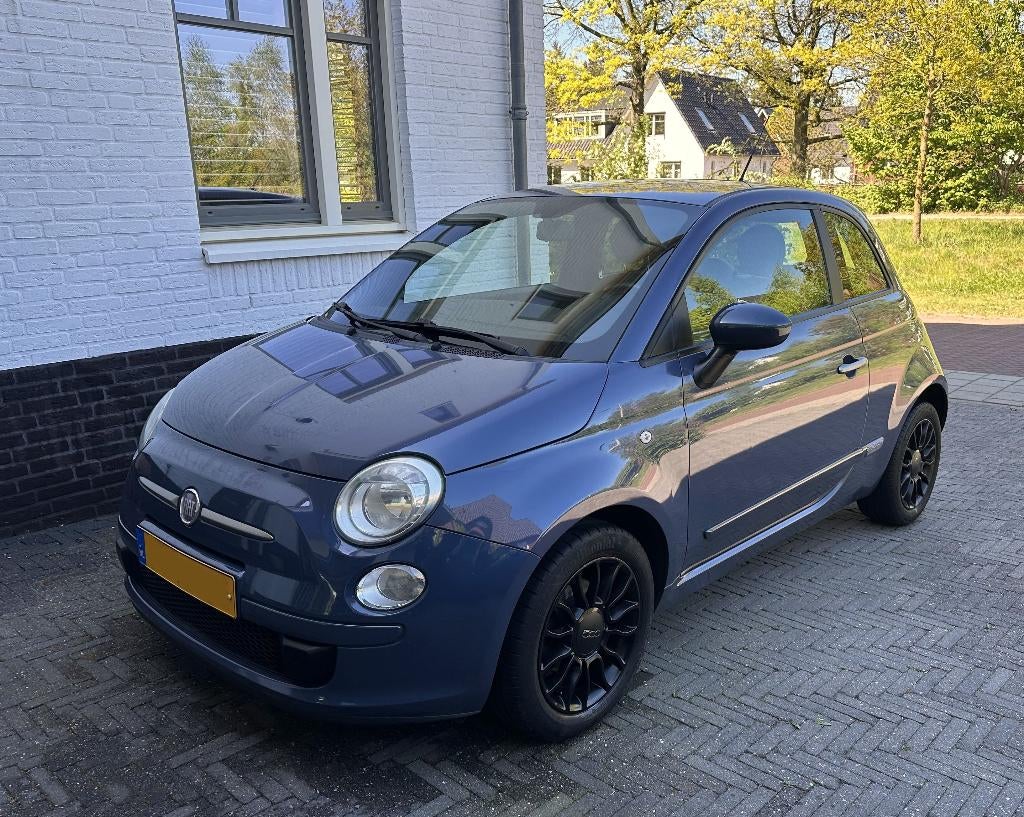 Fiat 500 0.9 Twinair, Auto's, Voorwielaandrijving, Zwart, Blauw, Leder en Stof