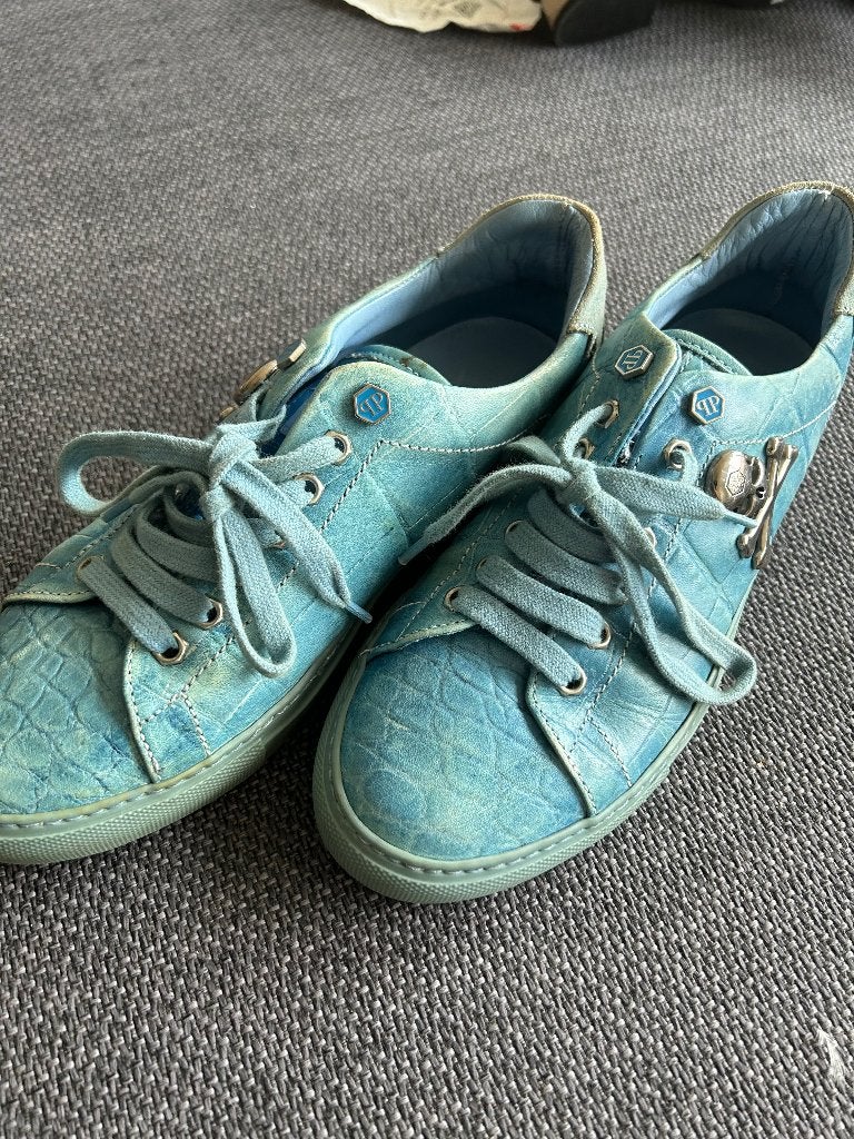 Philipp Plein sneakers maat 38/39, Ophalen, Blauw, Sneakers of Gympen, Gedragen