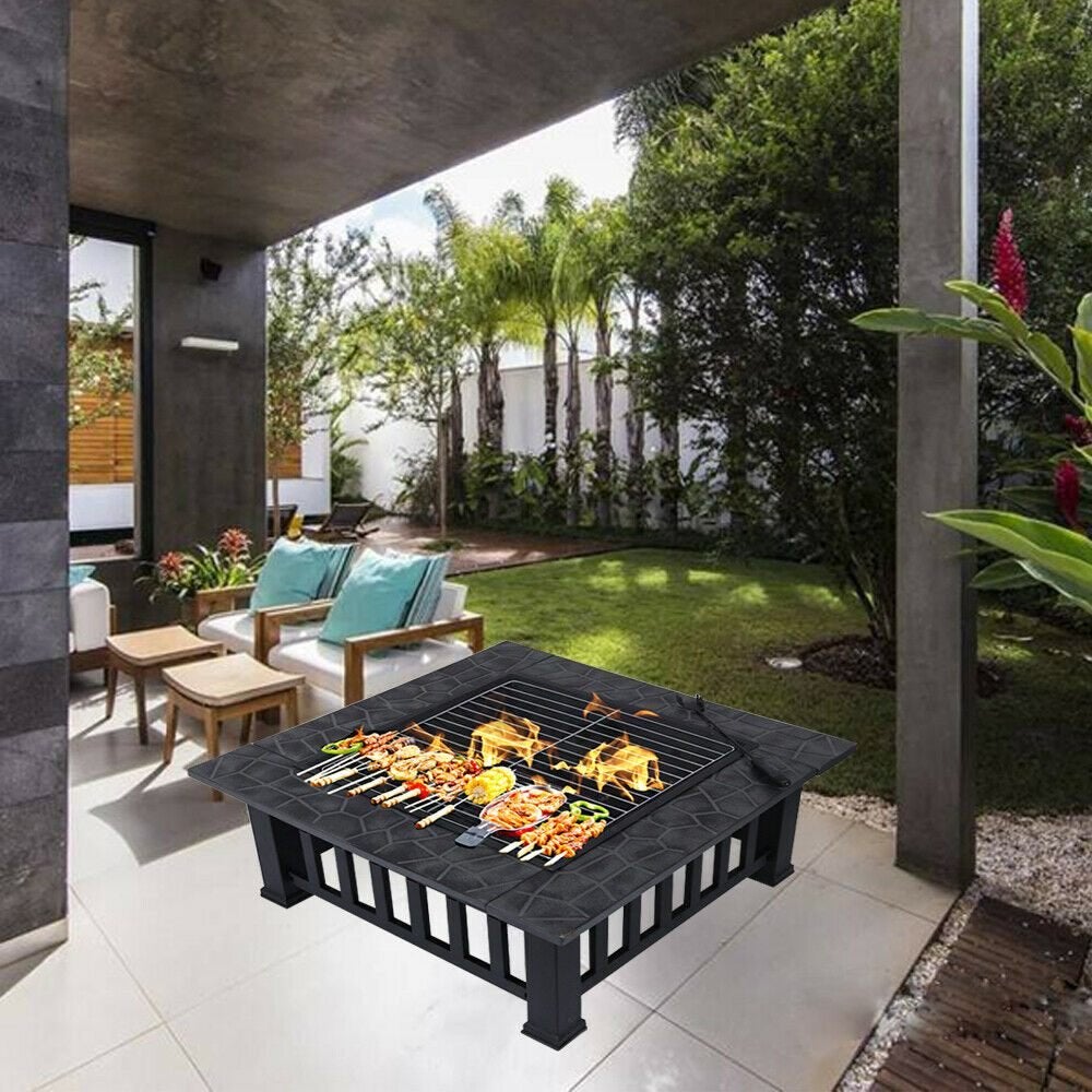 Patioheater Vuurschaal Terrashaard Vuurkorf Grill BBQ 81cm, Tuin en Terras, Terrasverwarmers, Ophalen of Verzenden, Nieuw