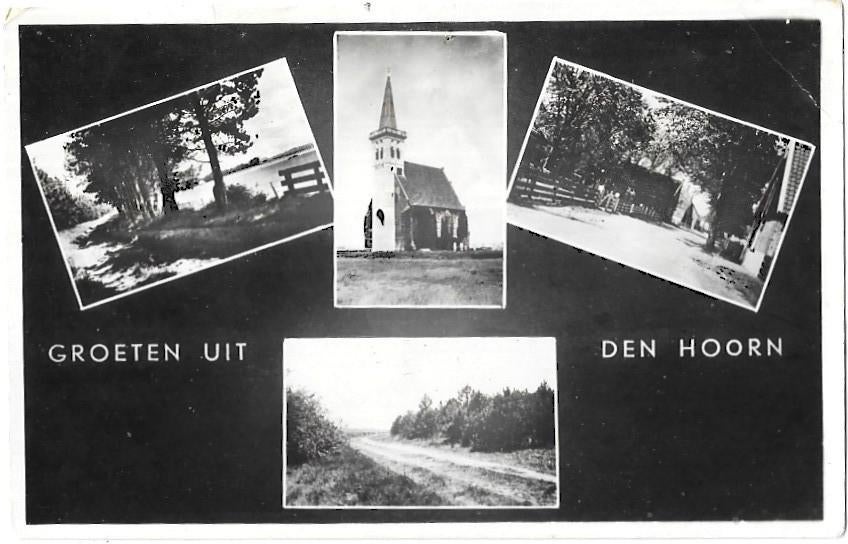 AK Texel, Den Hoorn - Groeten uit...., Verzenden, 1940 tot 1960, Gelopen, Waddeneilanden
