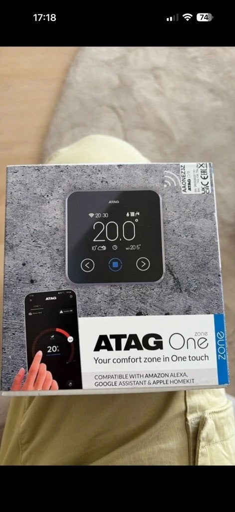 ATAG One Zone slimme thermostaat (zwart) NIEUW, Ophalen of Verzenden, Slimme thermostaat, Nieuw