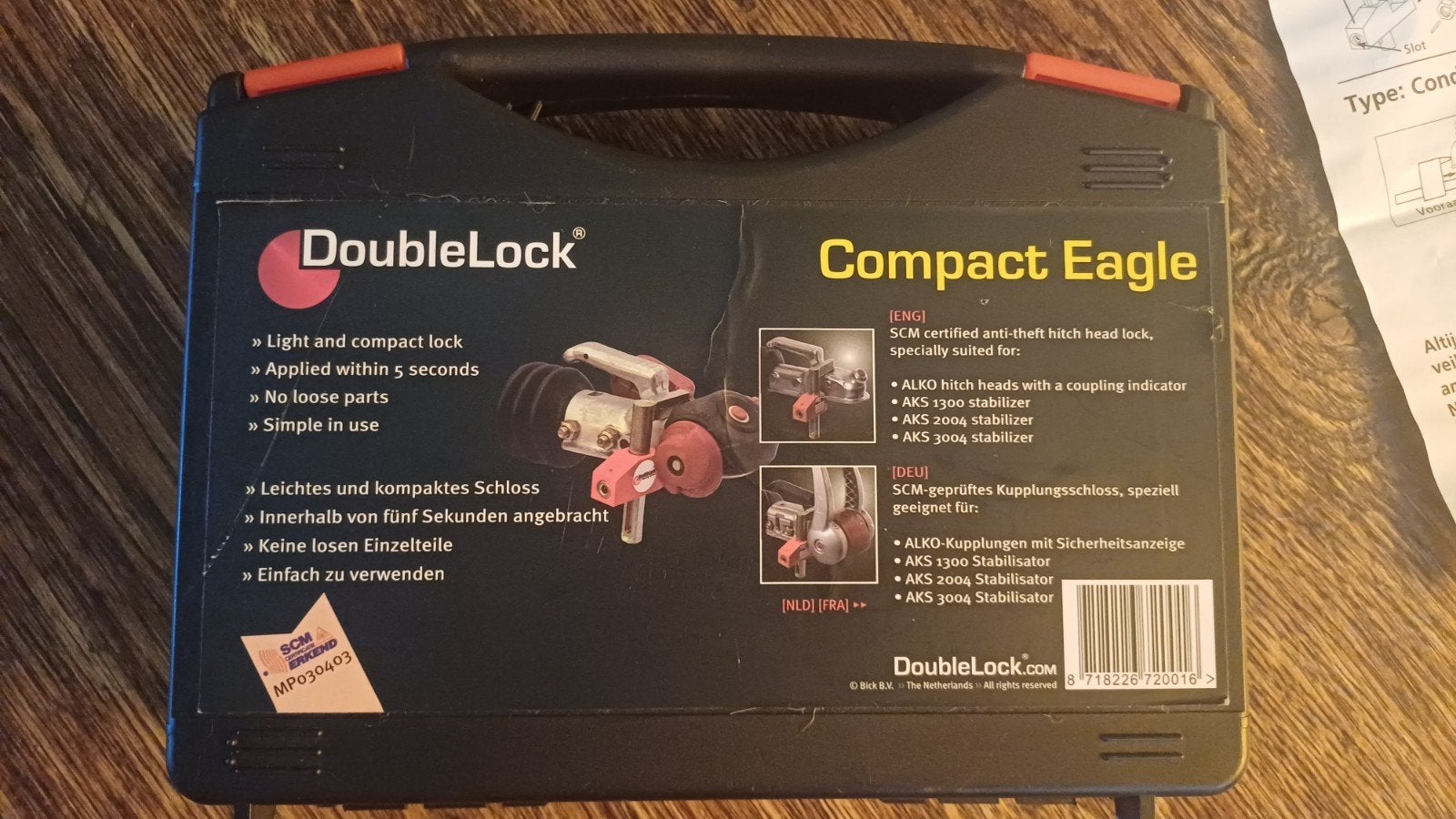 Koppelingsslot DoubleLock Compact Eagle, Ophalen of Verzenden, Zo goed als nieuw