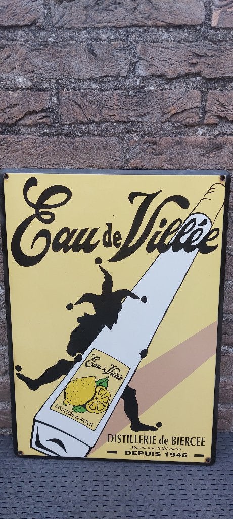 Emaillebord Eau de Villée (Emaillerie Belge), Ophalen of Verzenden, Nieuw, Reclamebord
