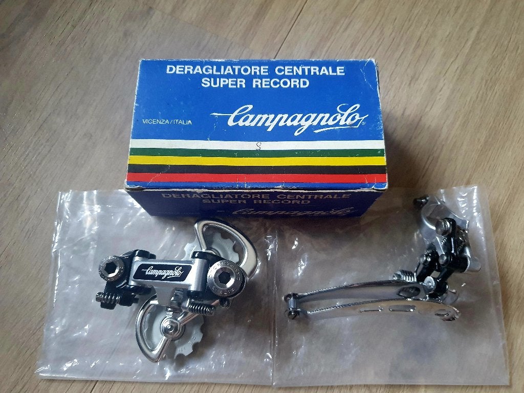 Campagnolo Super record voor -en achterderailleur NOS, Verzenden, Campagnolo, Nieuw, Derailleur of Ketting