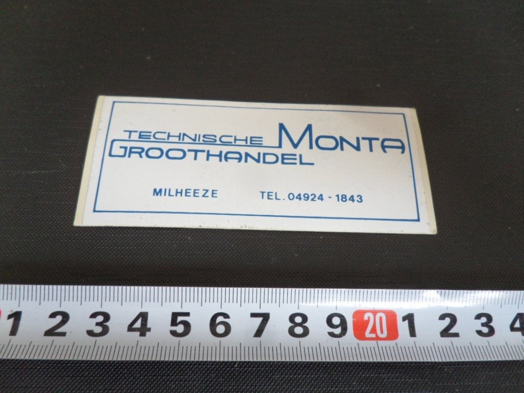 sticker milheeze technische groothandel MONTA, Verzamelen, Stickers, Zo goed als nieuw, Ophalen