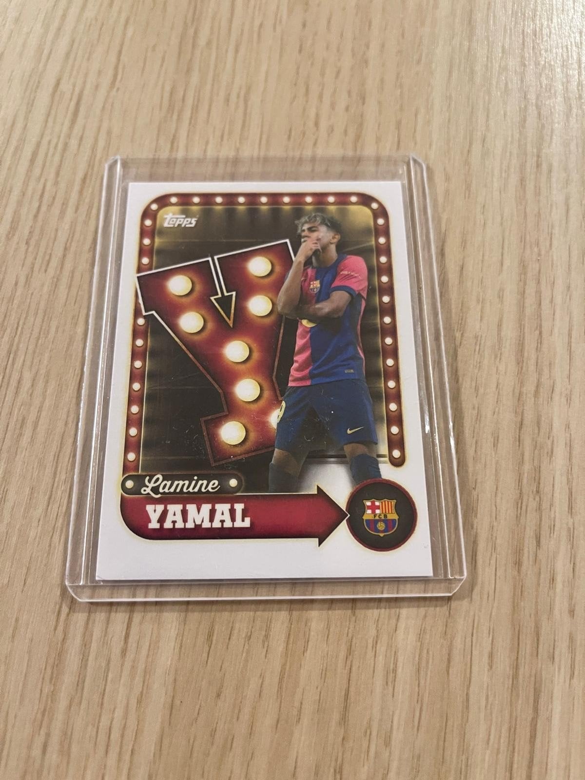 Lamine Yamal Rookie Card FC Barcelona Topps Spanje, Ophalen of Verzenden, Zo goed als nieuw, Buitenlandse clubs, Spelerskaart