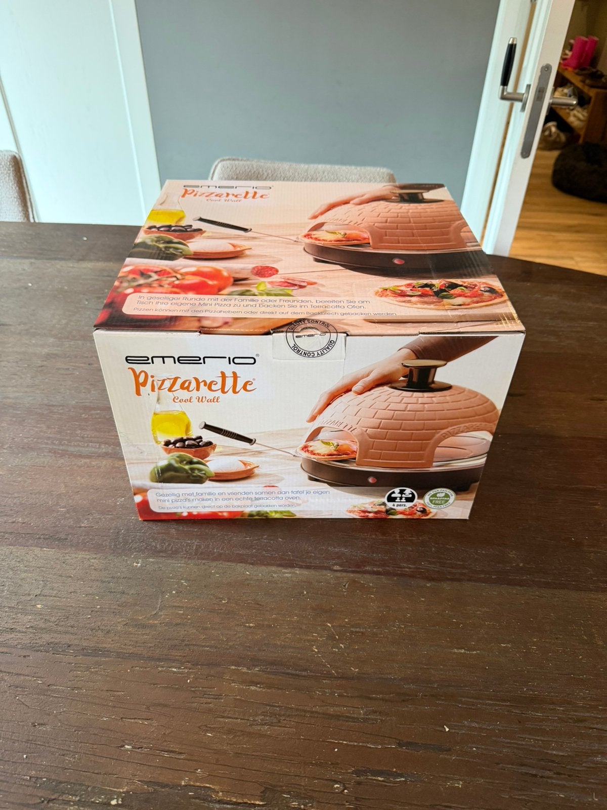 Pizzarette 4 persoons nieuw in doos, Witgoed en Apparatuur, Ophalen, Nieuw, 4 t/m 7 personen