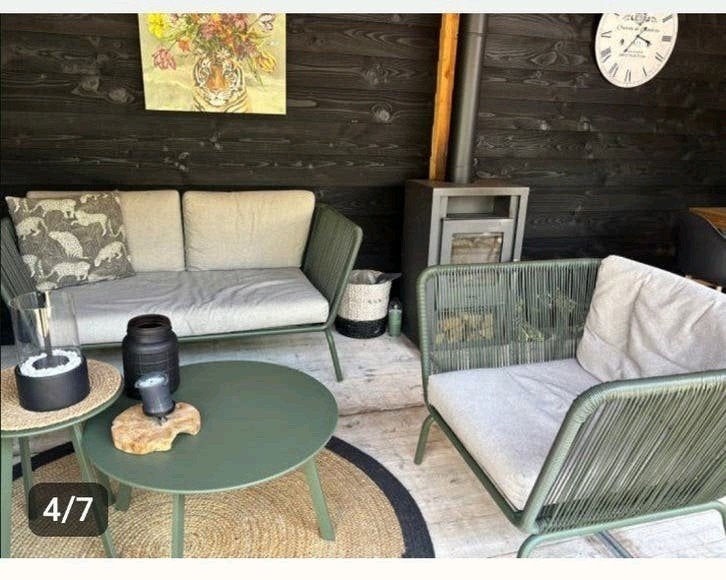 Loungeset, 4 zitplaatsen, Kunststof, Gebruikt, Ophalen of Verzenden