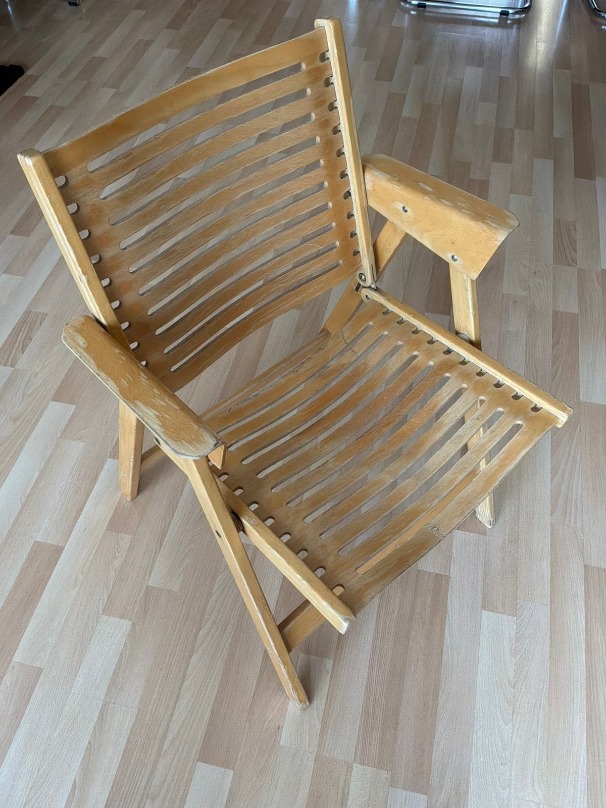 vintage rex chair vouwstoel 1950s, Huis en Inrichting, Stoelen, Gebruikt, Eén, Hout, Metaal, Bruin, Ophalen