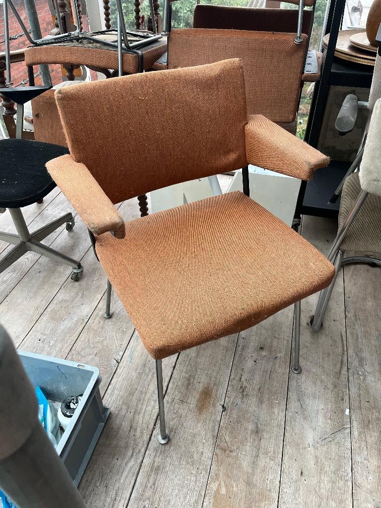 Gispen Cordemeyer 6 stoelen Model L1 vintage, Ophalen, Gebruikt, Overige kleuren, Gispen sixties design