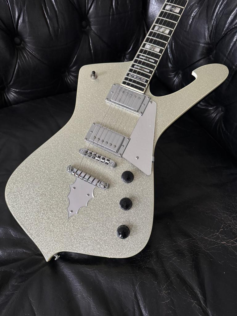 Ibanez Paul Stanley KISS PS120 Silver Sparkle Limited 2016, Ophalen, Zo goed als nieuw, Solid body, Ibanez
