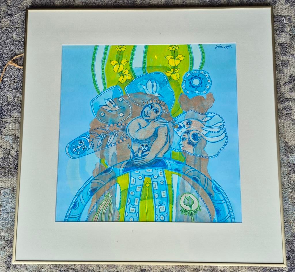 Zeer uniek Artwork van Leon Verburgt, Antiek en Kunst, Ophalen of Verzenden