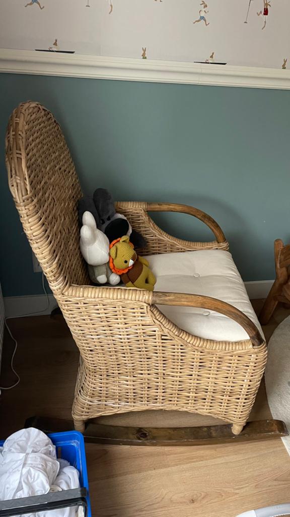 Rocking chair, Ophalen, Gebruikt, Bruin, Eén