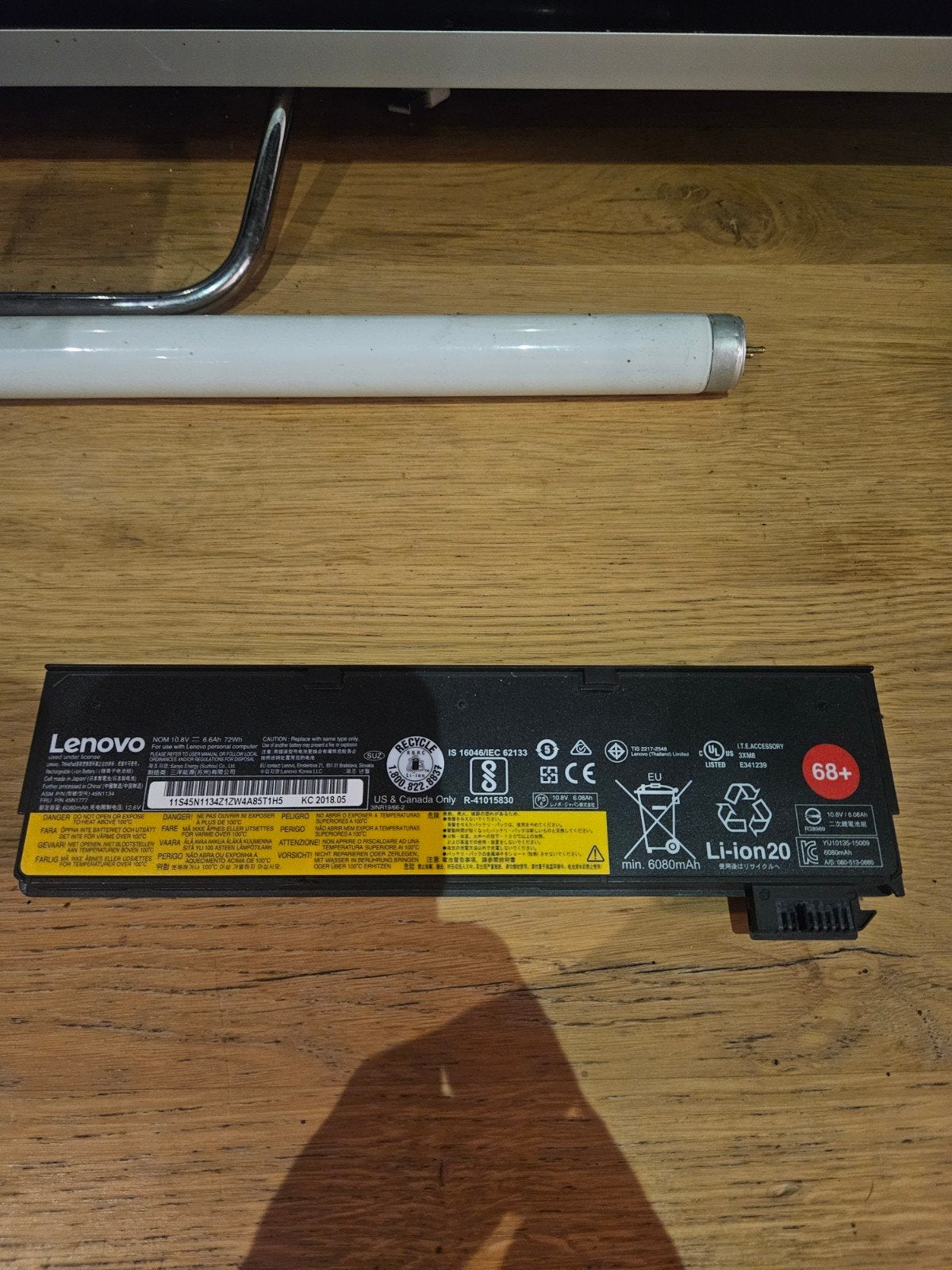 Lenovo ThinkPad Laptop Accu 68+ (Origineel), Computers en Software, Ophalen of Verzenden, Gebruikt, Lenovo