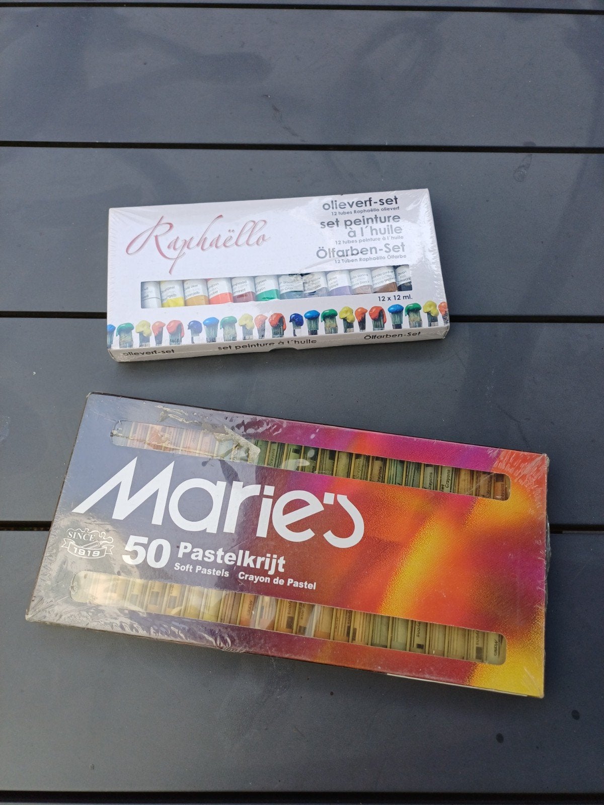Marie's Pastelkrijt & Raphaëllo Olieverf-set, Hobby en Vrije tijd, Ophalen of Verzenden, Nieuw