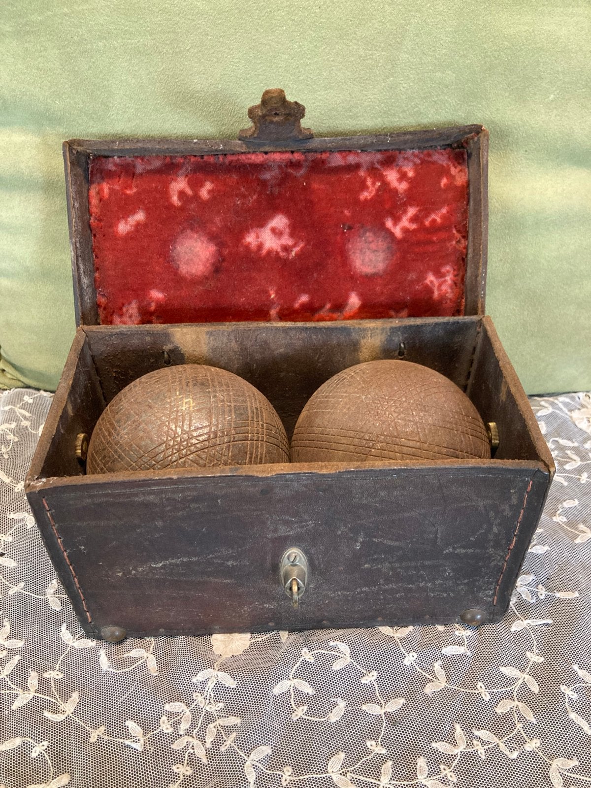 Antieke Franse Jeu de Boules ballen (050625), Ophalen of Verzenden