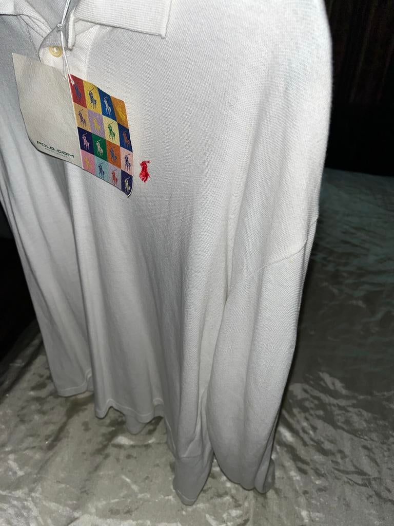 Deadstock Polo Ralph Lauren Multi-Pony Longsleeve XL Y2K, Ophalen of Verzenden, Nieuw, Maat 56/58 (XL), Wit