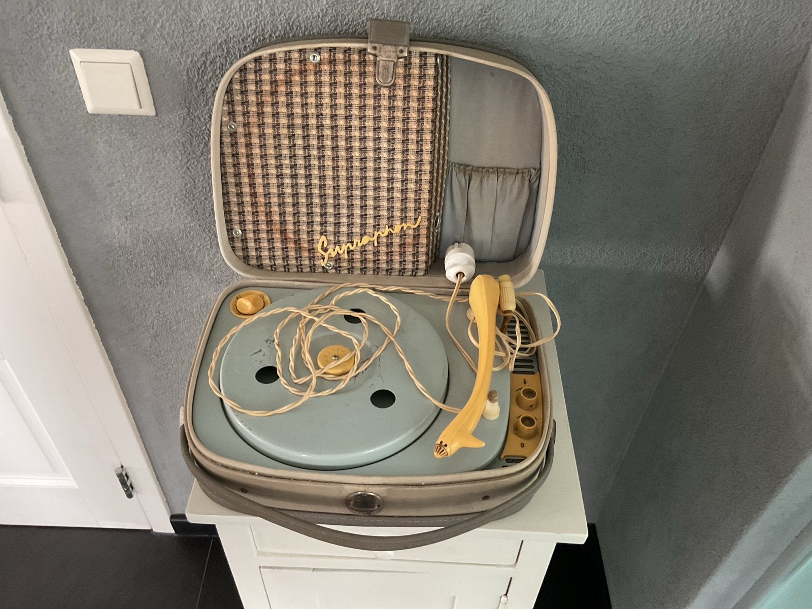 Vintage Supraphon GE 080 Kofferplatenspeler - Draagbaar, Ophalen of Verzenden, Gebruikt, Platenspeler, Overige merken