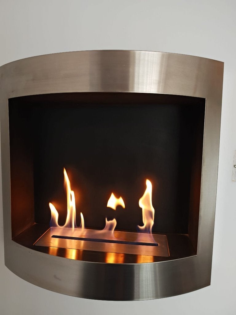 prachtig RVS bio ethanol haardje voor binnen, Huis en Inrichting, Ophalen, Zo goed als nieuw, Hangende haard, Overige soorten