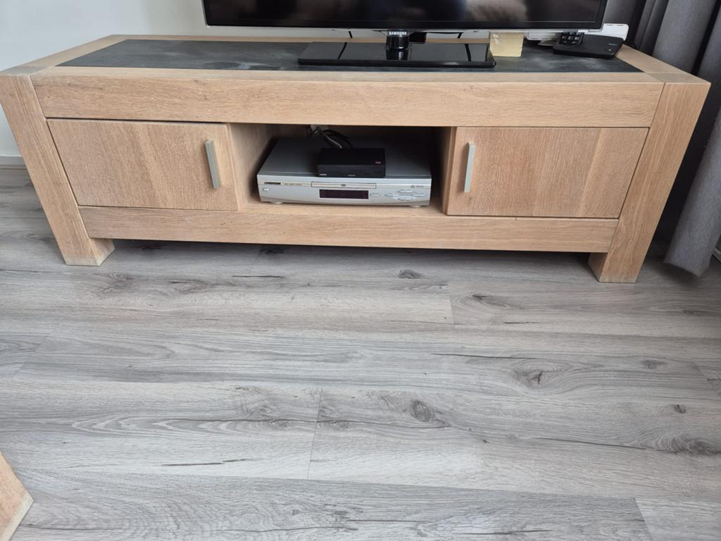 Whitewash blank eiken met leisteen meubels, Huis en Inrichting, Kasten | Wandmeubels, Gebruikt, Minder dan 100 cm, Minder dan 150 cm