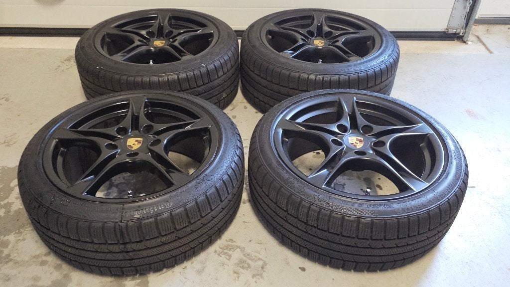 Originele Porsche Cayman 987 winterset 18" 5x130 | Breedset, 18 inch, Gebruikt, Banden en Velgen, Personenwagen