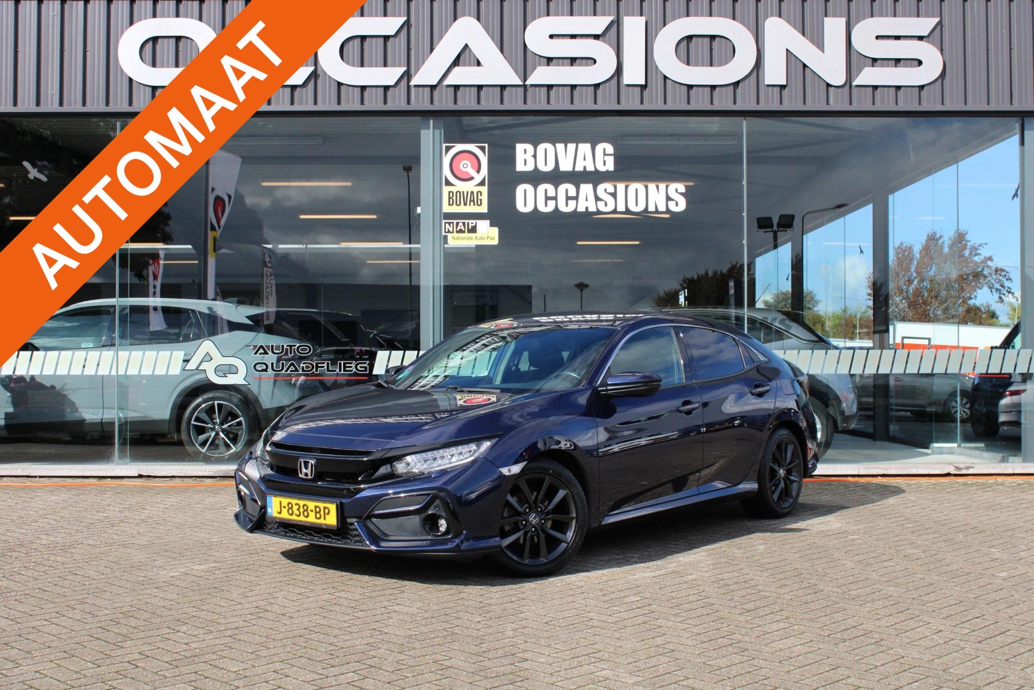 Honda Civic 1.0 i-VTEC Elegance APPLE-CARPLAY/ NAVIGATIE/ DA, Auto's, 12 maanden, Stof, Gebruikt, Euro 6