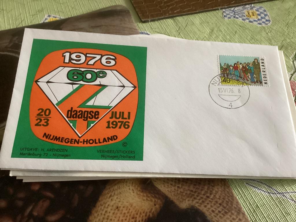 No1750 60e Vierdaagse Nijmegen 15-6-1976 Heb van Neder, Postzegels en Munten, Ophalen, Onbeschreven, Nederland