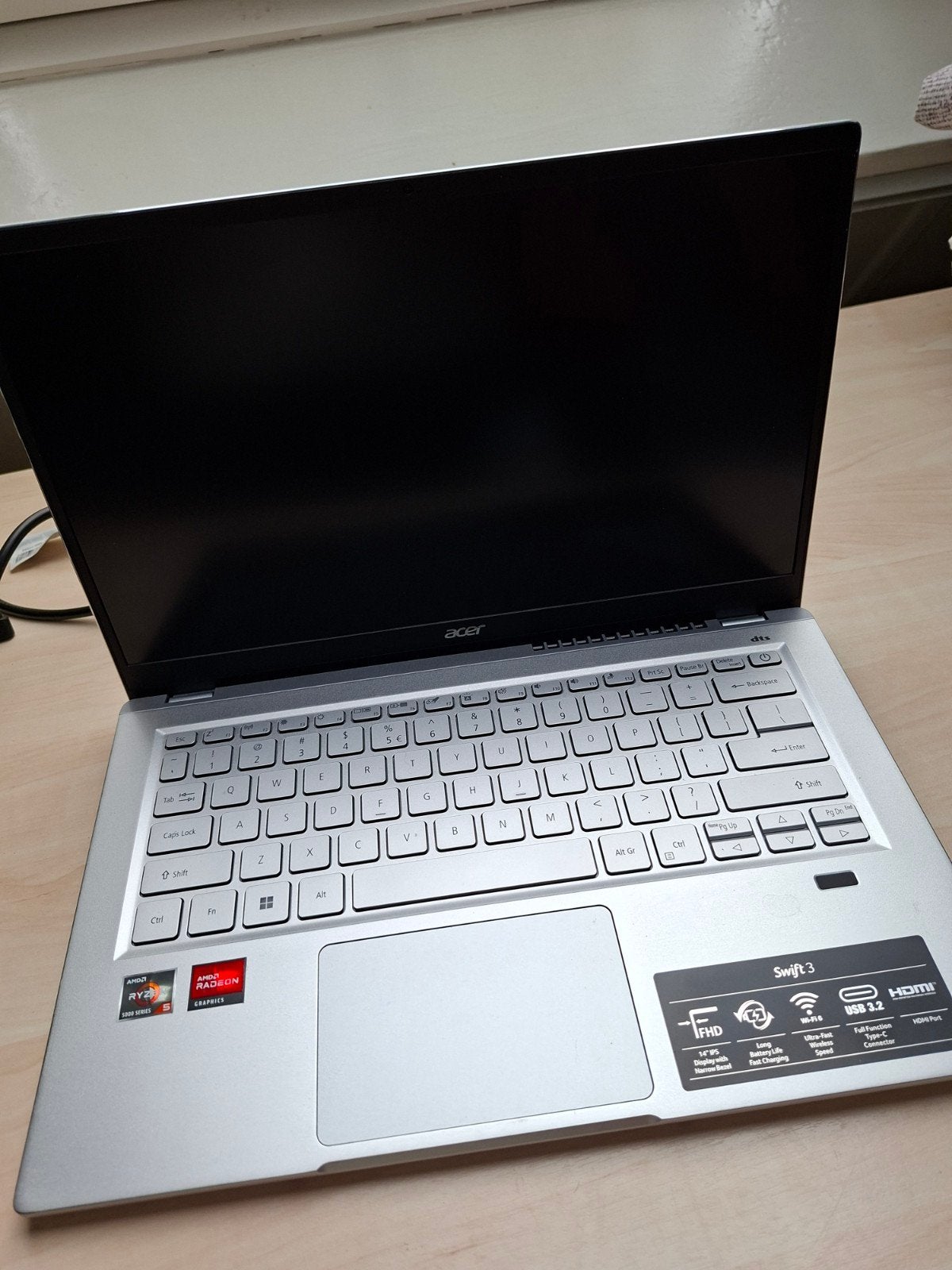 Acer Swift 3 Laptop - AMD Ryzen 5, 3 jaar garantie, Qwerty, AMD Ryzen 5 5500U with Radeon Graphics, 14 inch, Ophalen of Verzenden