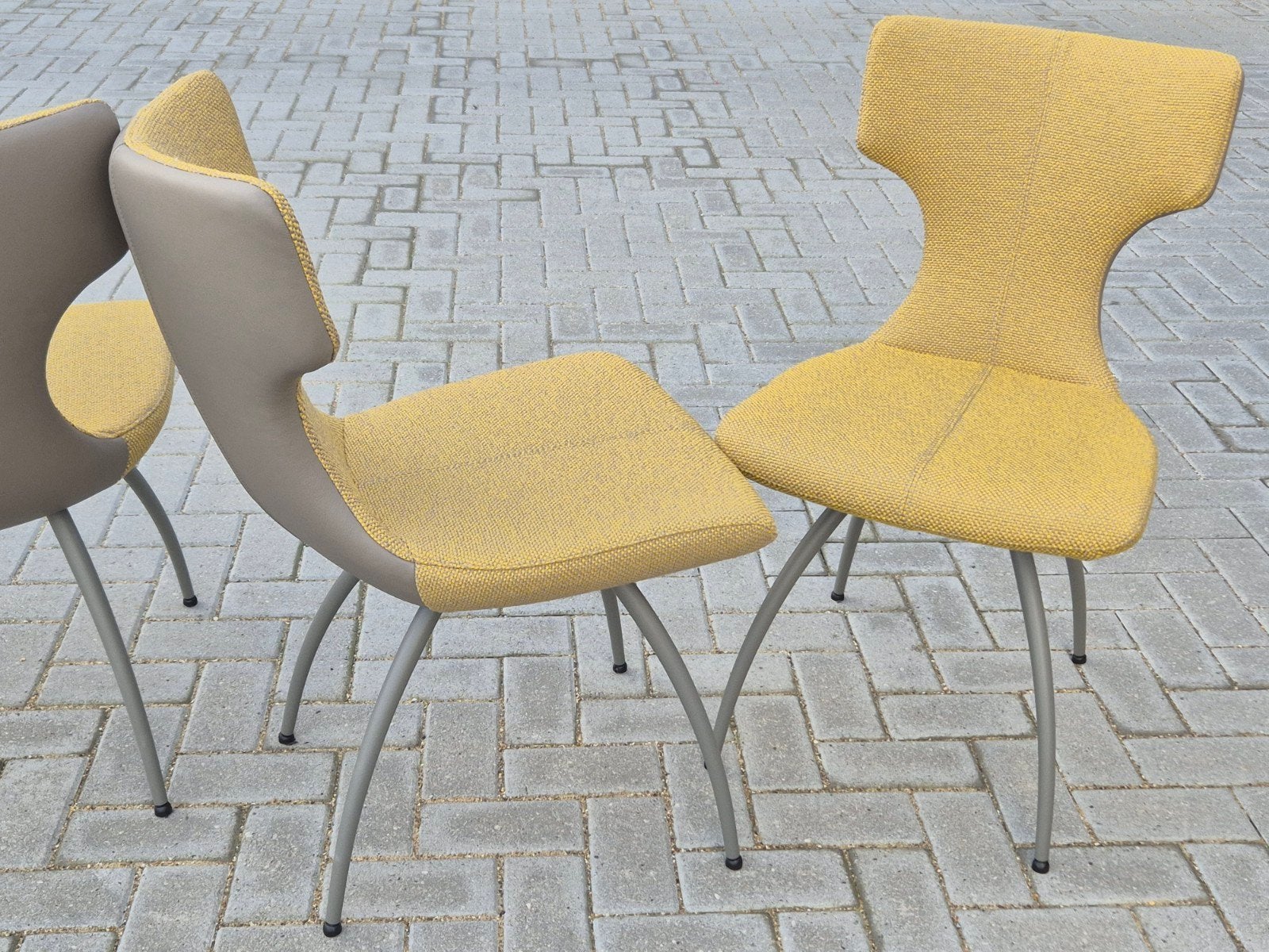 4 prachtige Leolux Callas, design stoelen uitgevoerd in luxe, Ophalen, Minotti metaform riant stoutenbeek  stijl, Leer, Zo goed als nieuw