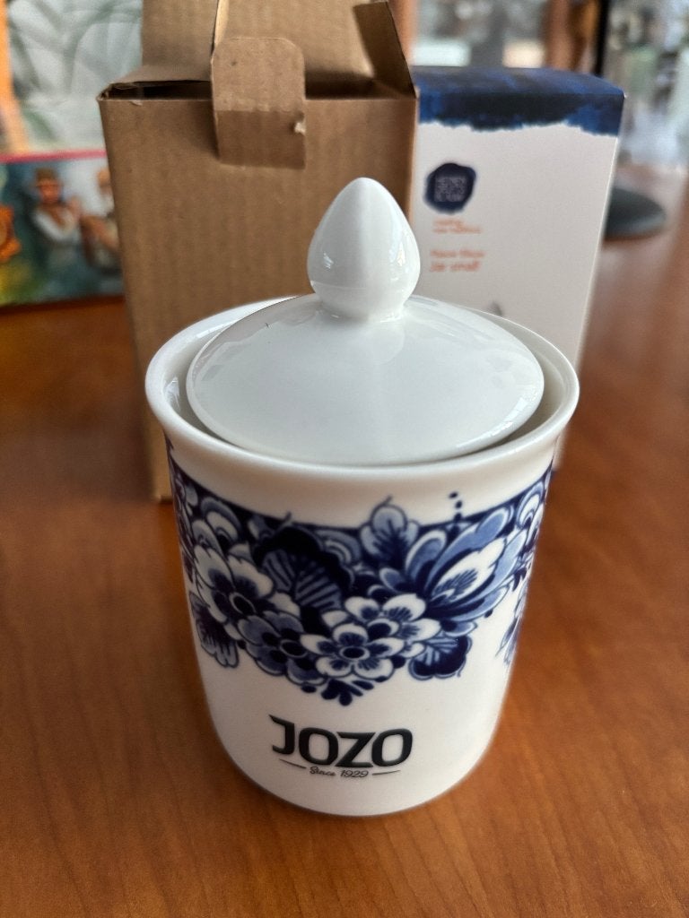Jozo potje Paauw Blauw Heinen Delfts, Verzamelen, Ophalen, Nieuw, Gebruiksvoorwerp