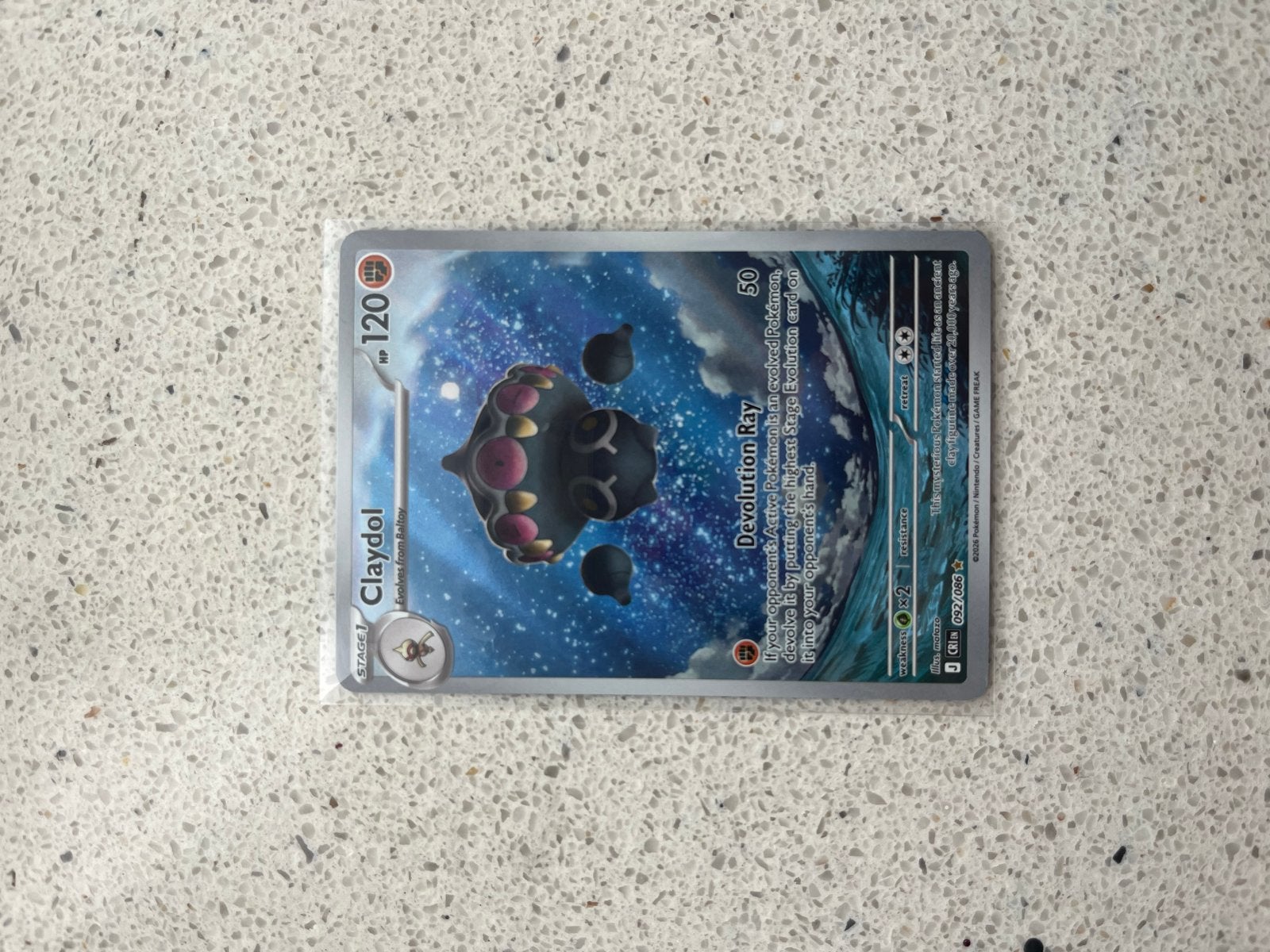 Pokémon Kaart Claydol 092/086 Cosmic Eclipse, Ophalen of Verzenden, Zo goed als nieuw, Losse kaart