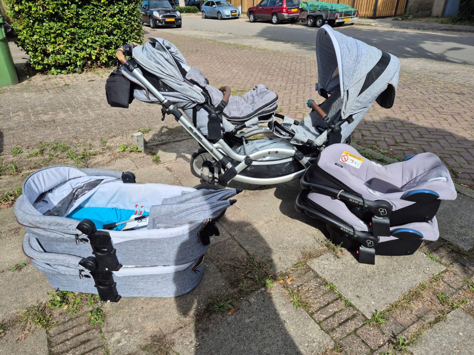 ABC Design Zoom Duowagen Compleet voor Tweeling, Gebruikt, Combiwagen, Duowagen, Ophalen