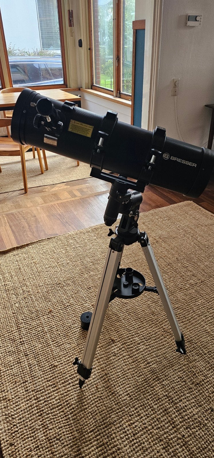 Bresser Spiegeltelescoop met Statief - Zo goed als nieuw, Ophalen, 80 tot 200 mm, Met statief, Spiegeltelescoop (reflector)