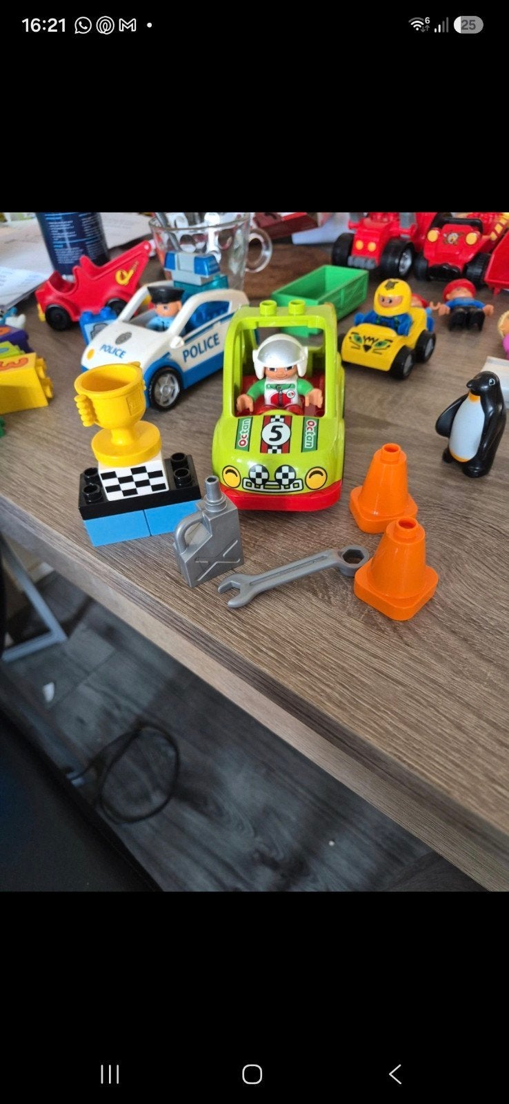 Diverse Duplo sets: rally, brandweer, race, politie, dieren, Ophalen of Verzenden, Gebruikt, Overige merken