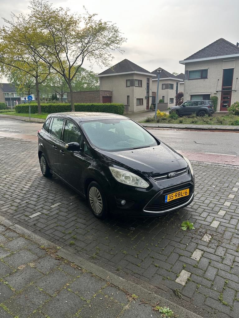 Ford Grand C-Max 1.6 Ti-vct 77KW 2011 Zwart, Auto's, Voorwielaandrijving, 1596 cc, 750 kg, 4 cilinders