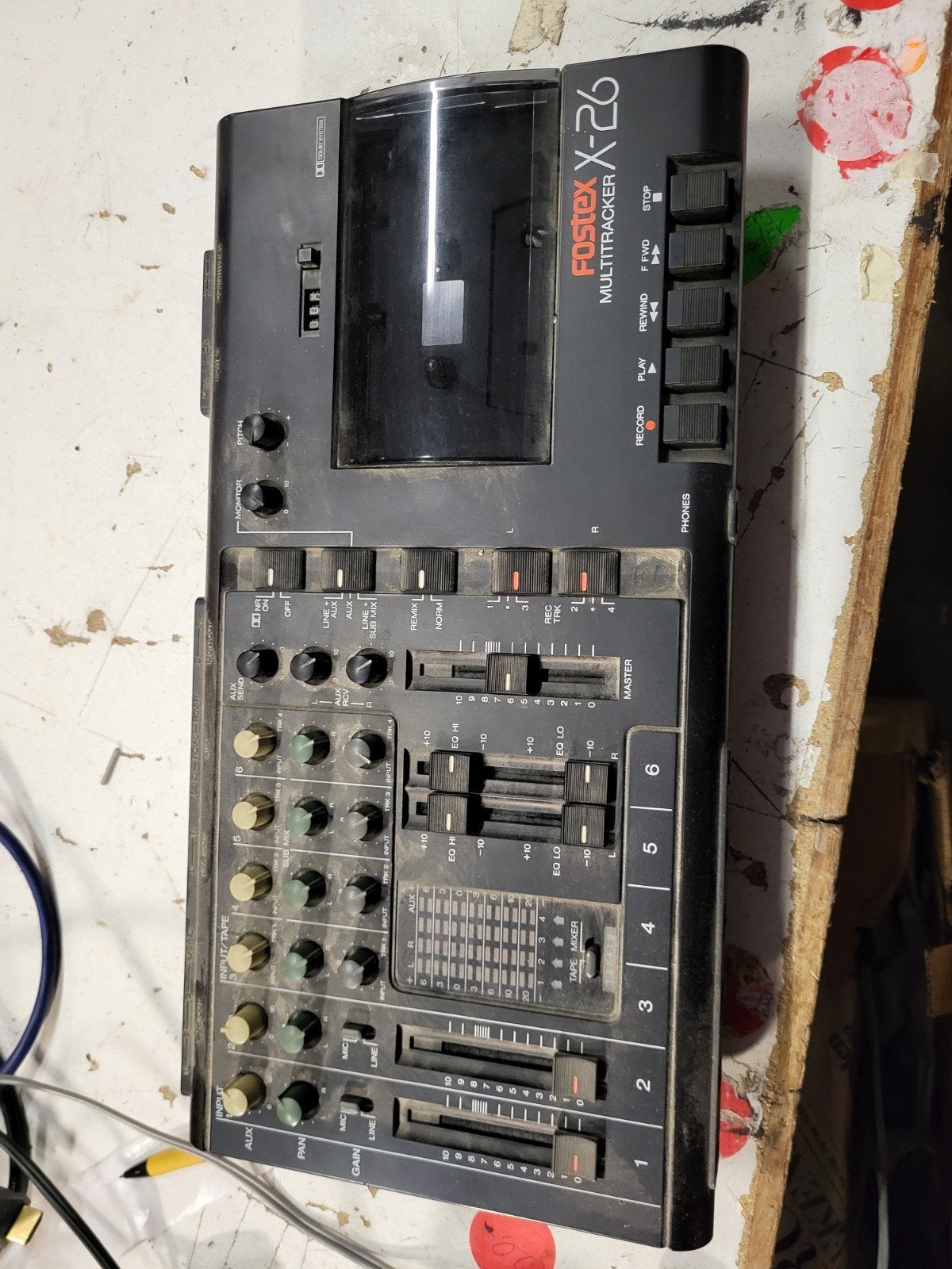 Fostex X-26 Multitracker - Geen voeding, Ophalen of Verzenden, Gebruikt, Minder dan 5 kanalen, Microfooningang
