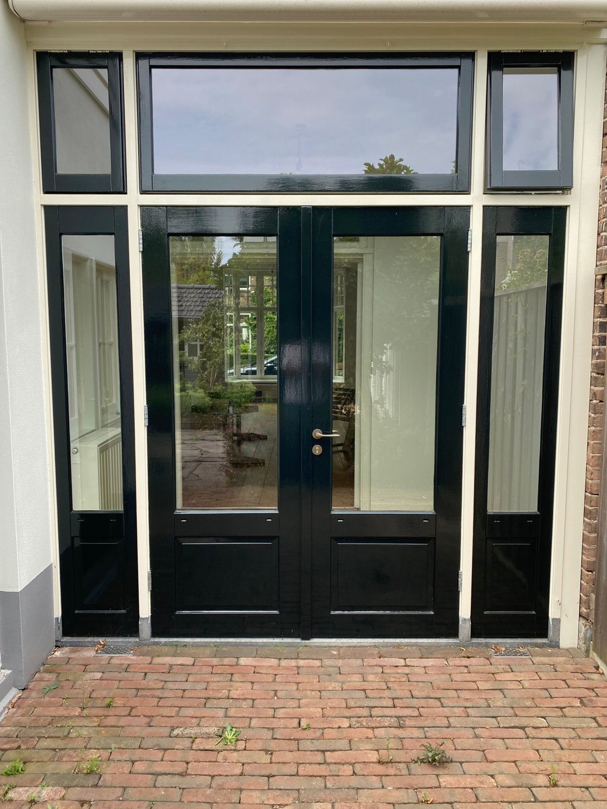 Luxe Meranti Tuindeuren met Vacuümglas (hoogste isolatie), Ophalen, Gebruikt, Deurkozijn, 150 tot 225 cm