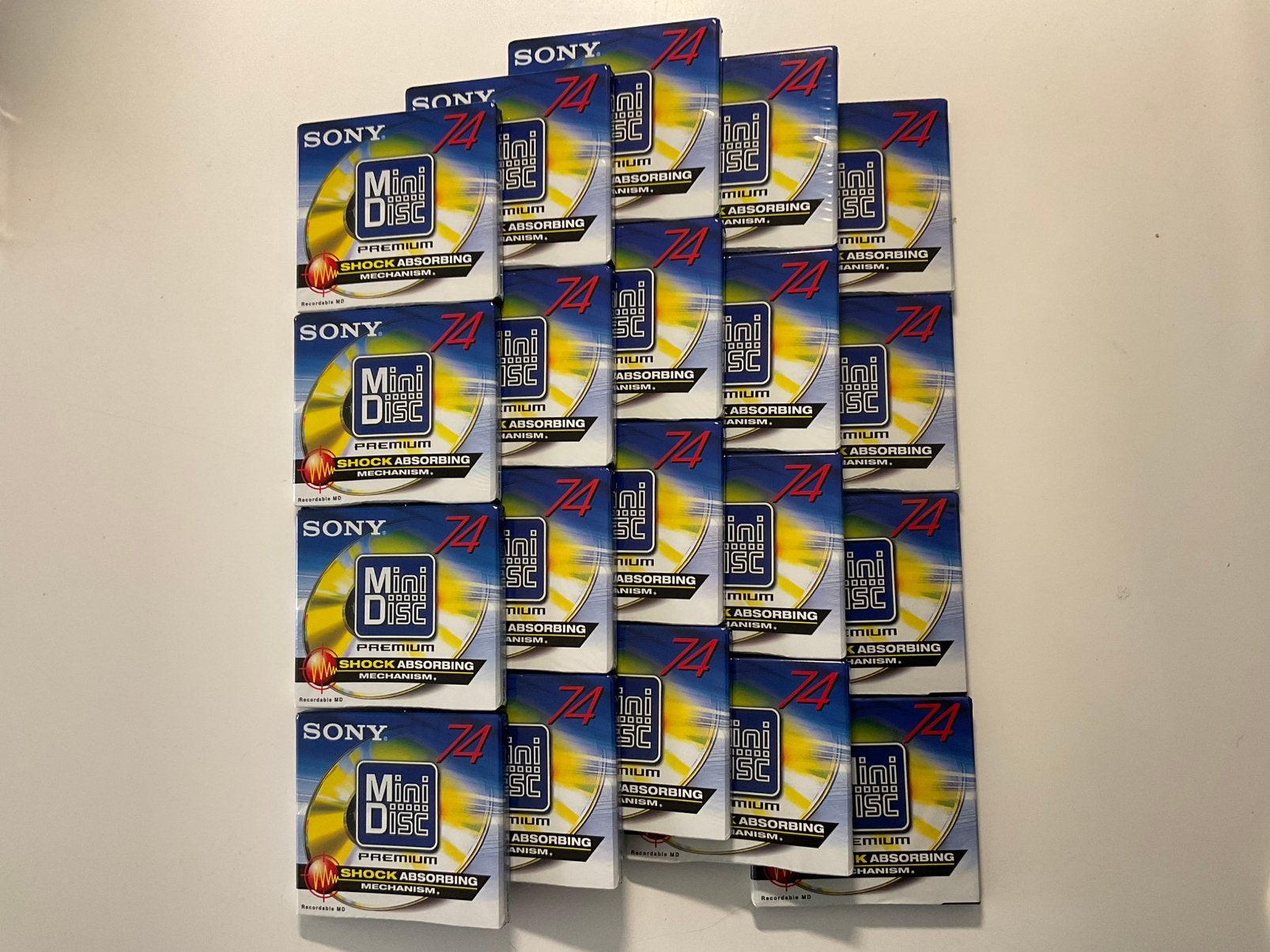 Minidisc’s. SONY PREMIUM 20x nieuw in verpakking 74 minuten, Ophalen of Verzenden