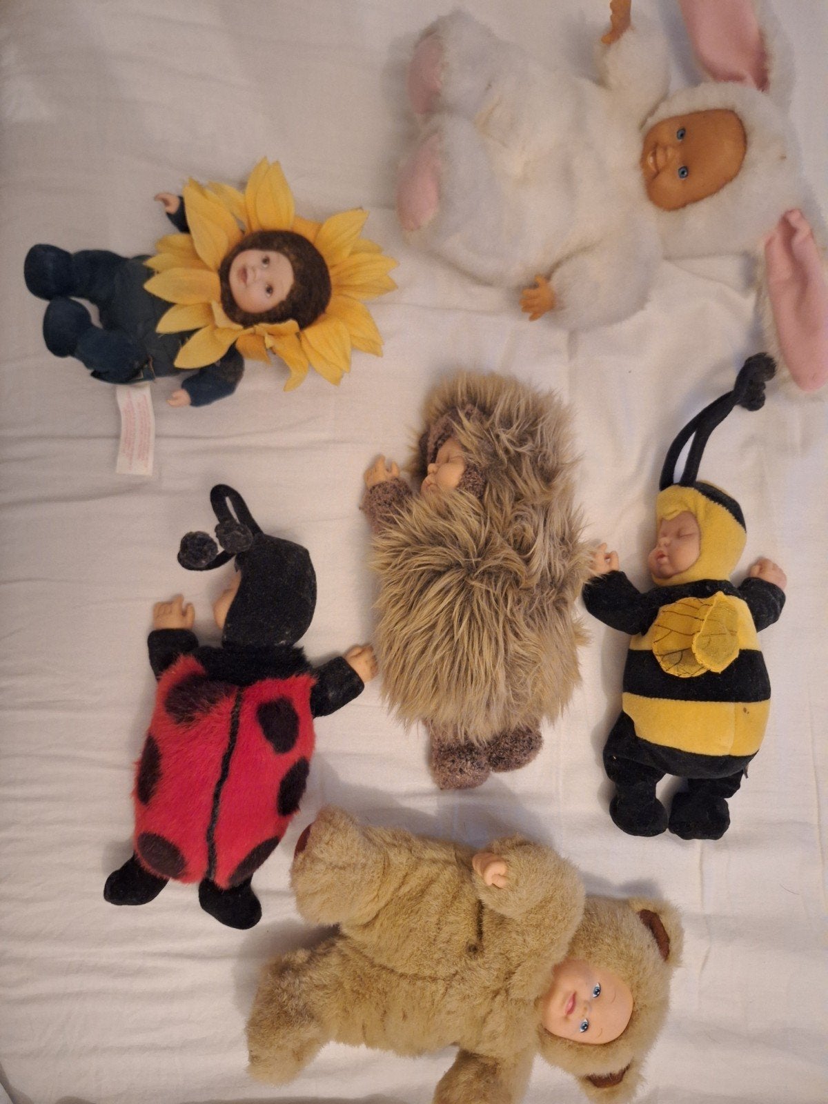Schattige babypoppen in dieren- en bloemenpakjes, Ophalen of Verzenden, Overige typen