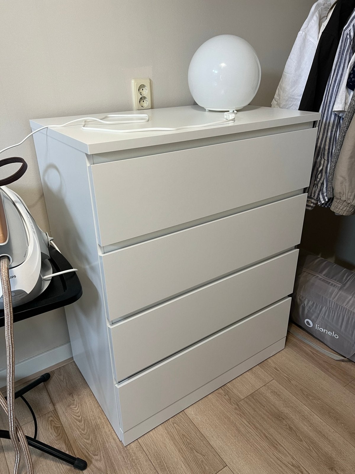 IKEA MALM ladekast met 4 laden, wit, Ophalen, Overige materialen, Gebruikt, 100 tot 150 cm