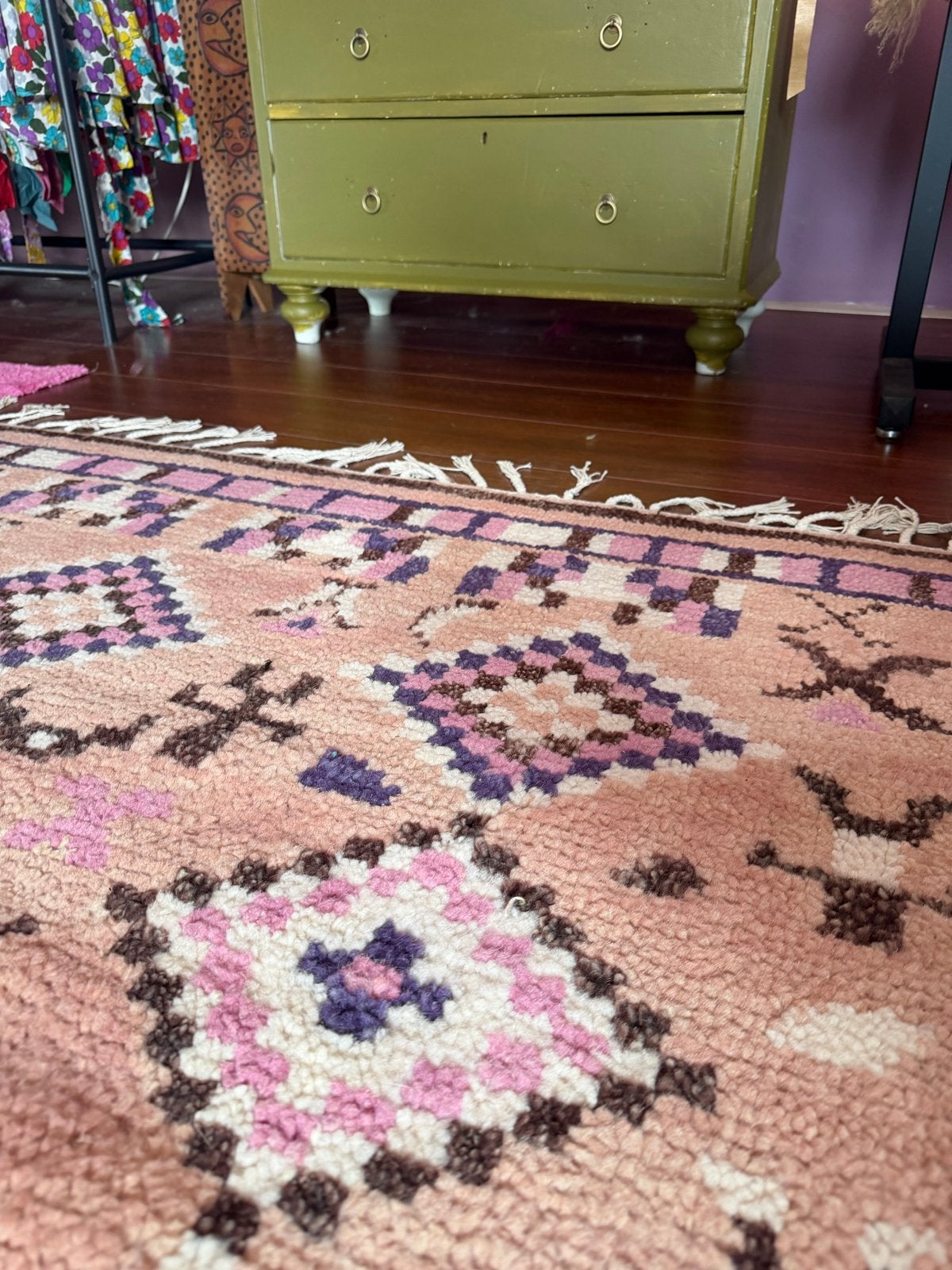 Nieuw Berber vloerkleed 160x230cm - Romy Boomsma, Ophalen, 150 tot 200 cm, Roze, Rechthoekig