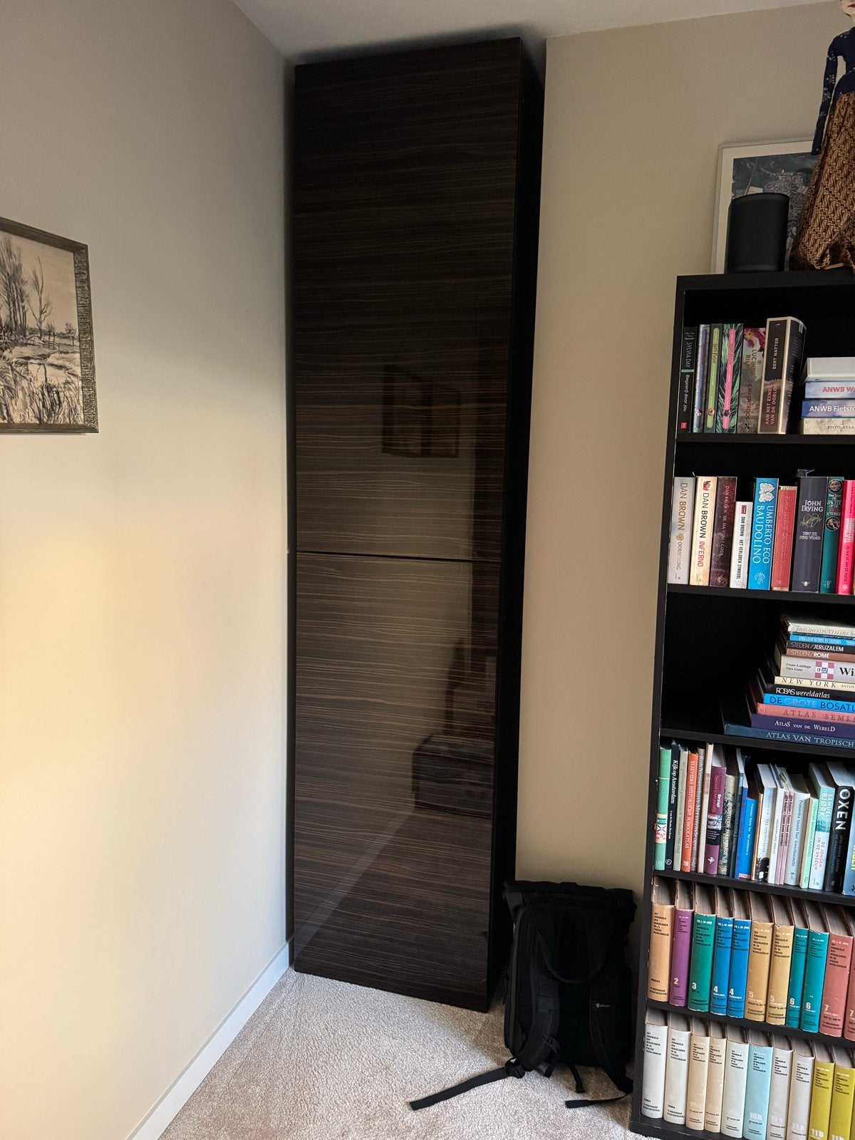 Hoge smalle kast met planken - B60-D40-H256, Ophalen, Minder dan 50 cm, Gebruikt, 200 cm of meer