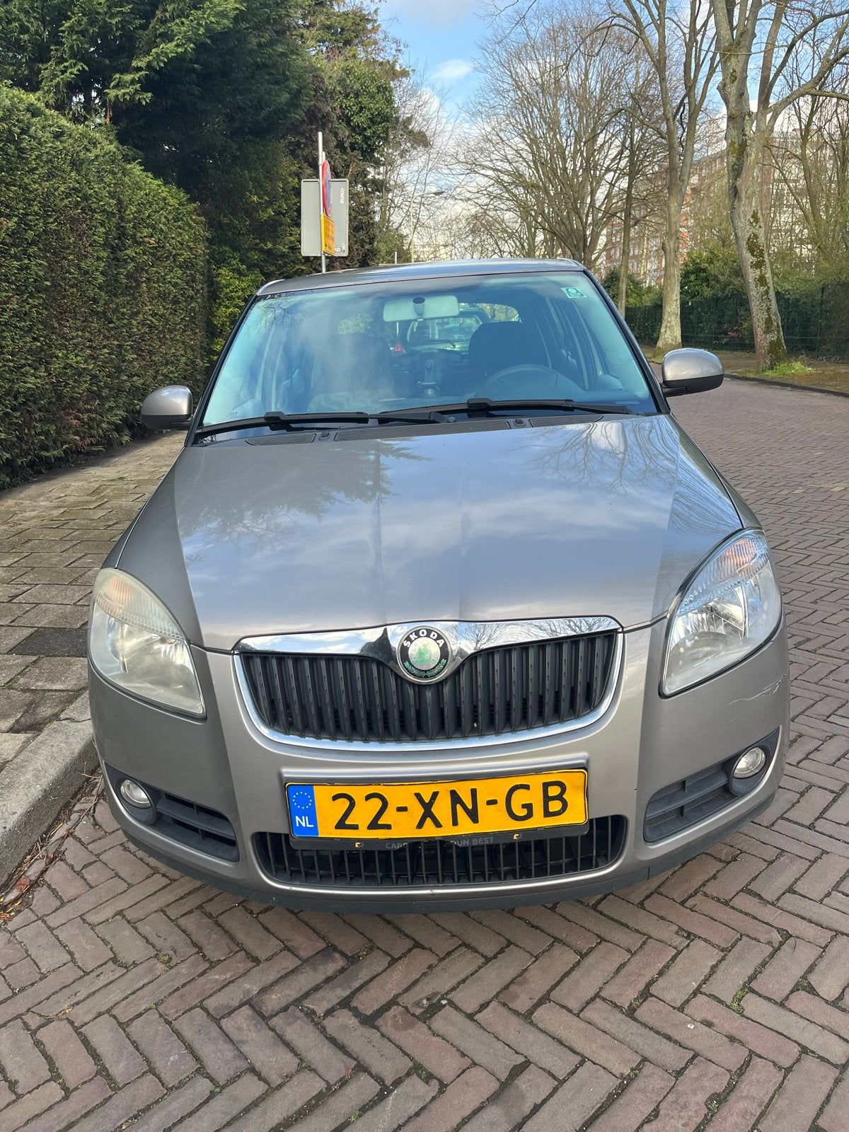 Skoda Fabia 1.4 16V 63KW 2007 Beige, Auto's, Skoda, Voorwielaandrijving, Euro 5, 15 km/l, 40 €/maand