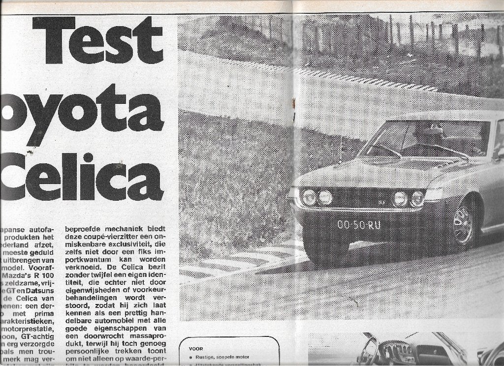 Roadtest Toyota CELICA, Autovisie 1971 (NL)., Toyota, Nieuw, Ophalen of Verzenden, Autovisie