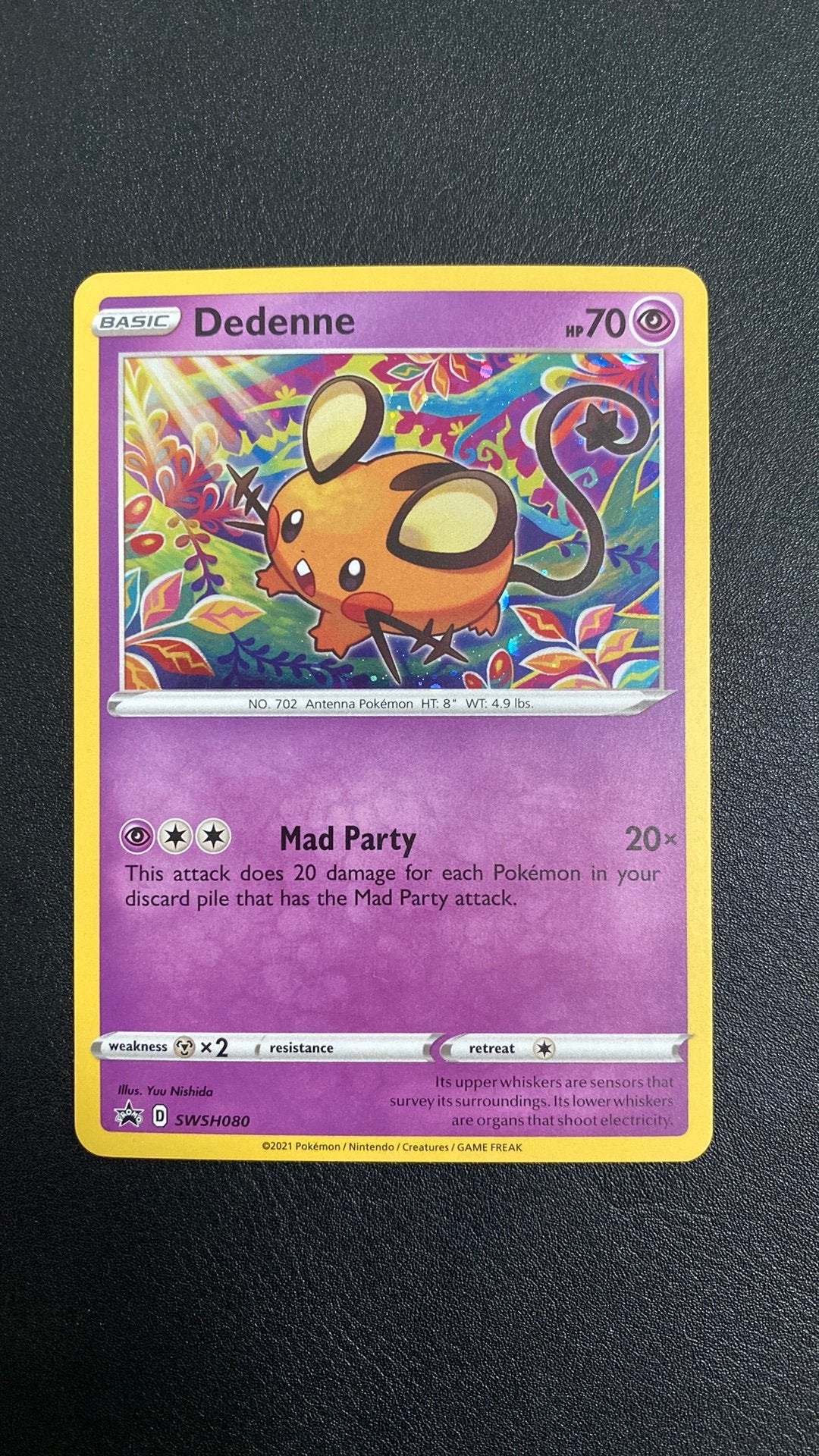 Pokemon dedenne swsh080 promo holo, Hobby en Vrije tijd, Verzamelkaartspellen | Pokémon, Ophalen of Verzenden, Zo goed als nieuw