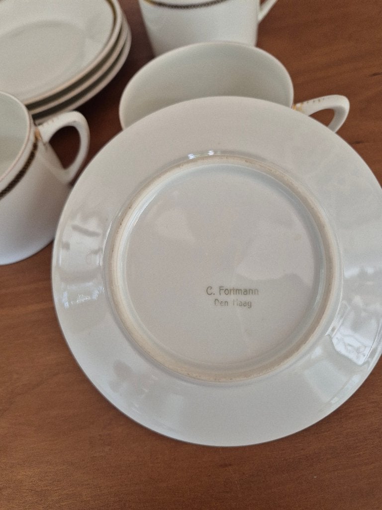 Acht vintage kop en schotels, Ophalen, Gebruikt, Overige merken, Klassiek